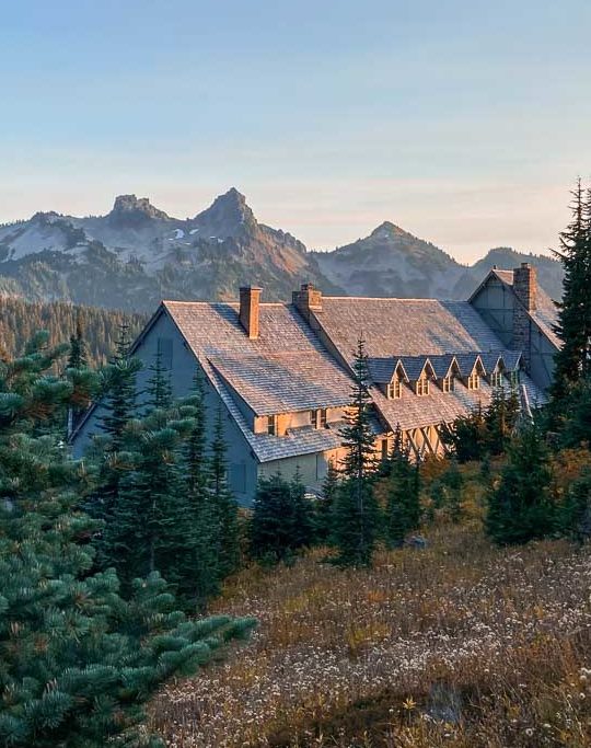 Paradise Inn in Mount Rainier National Park in Fall