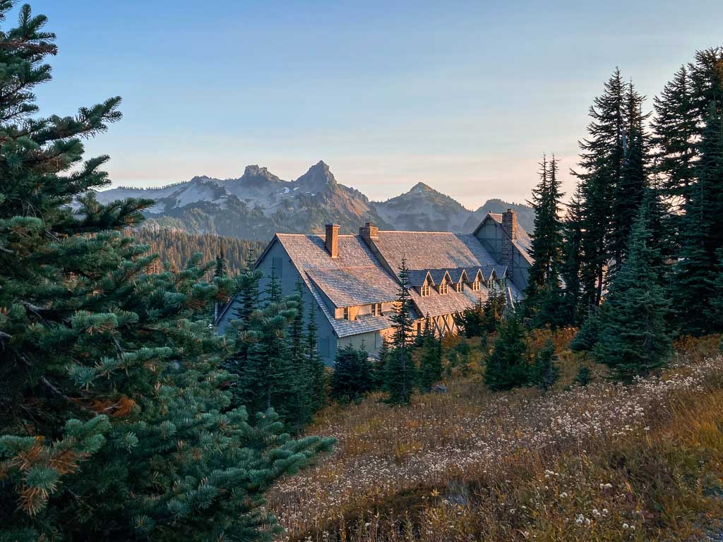 Paradise Inn in Mount Rainier National Park in Fall