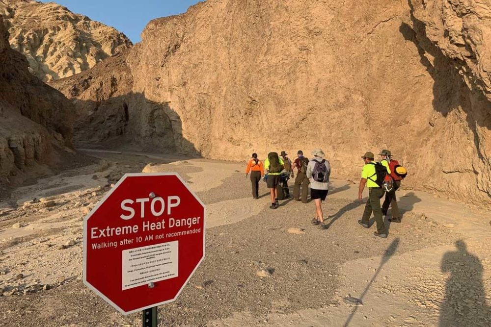 SAR Team on Golden Canyon Trail in Death Valley National Park - Image credit NPS