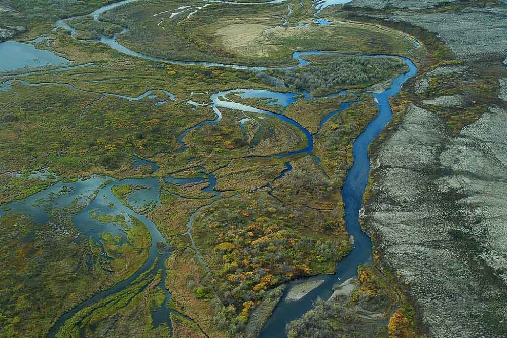Braided wetlands in Bristol Bay Watershed, Alaska - Image credit EPA