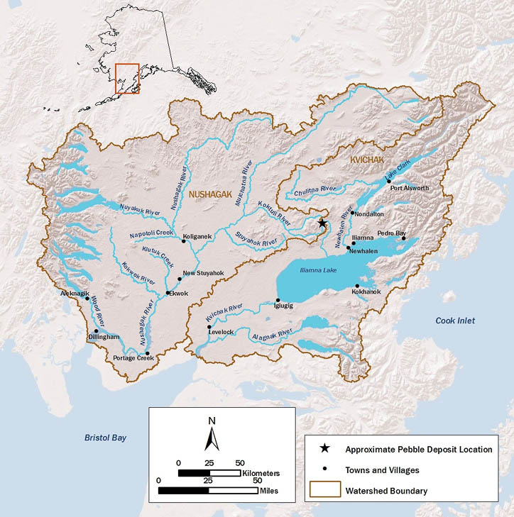 Bristol Bay Watershed Map - Image credit EPA