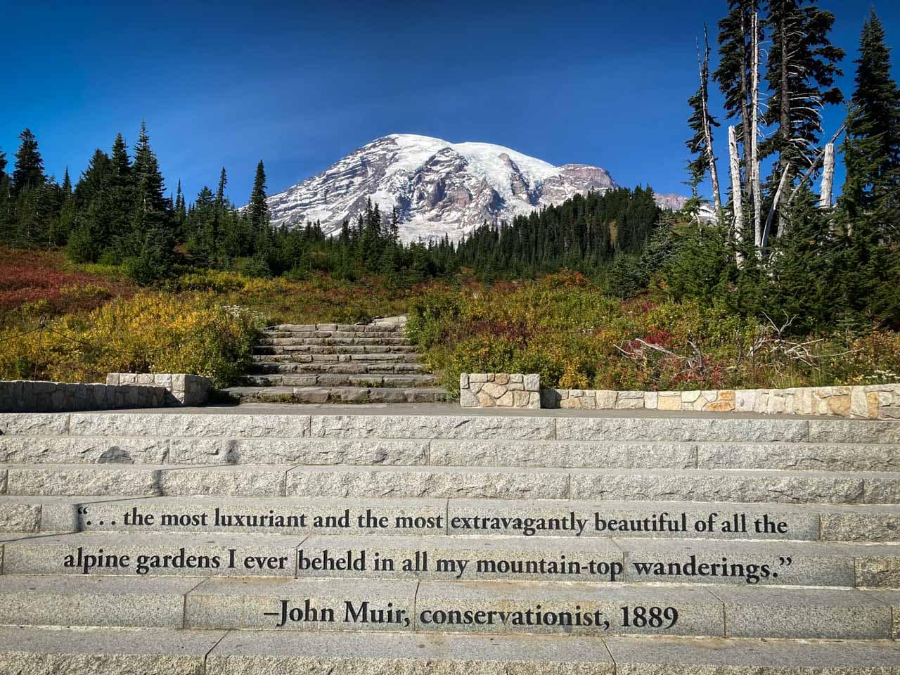 John Muir quote at Paradise, Mount Rainier National Park, Washington