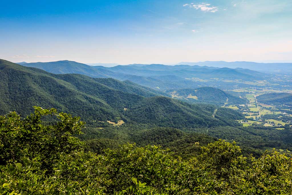 View from Miller's Head at Skyland, one of the best views in Shenandoah National Park
