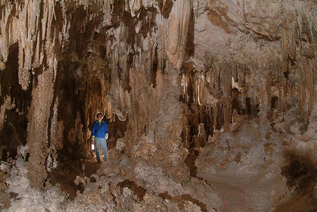 Visitor in Carlsbad Caverns National Park, New Mexico - Image credit NPS Peter Jones