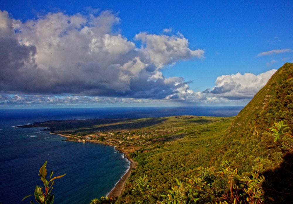 Kalaupapa National Historical Park, Molokai, Hawaii, seen from the trail - Image credit NPS T. Scott Williams