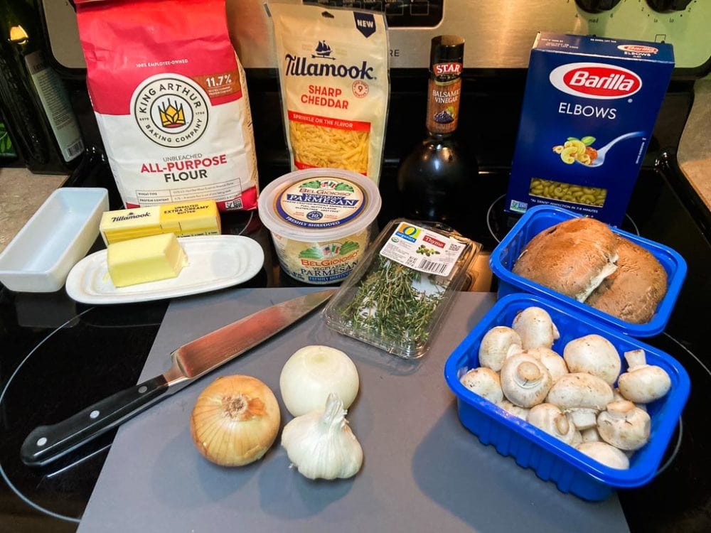 Shenandoah mushroom mac and cheese recipe ingredients