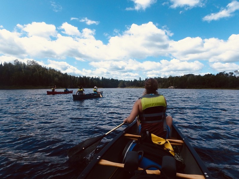 BCM canoeing trip in the wilderness