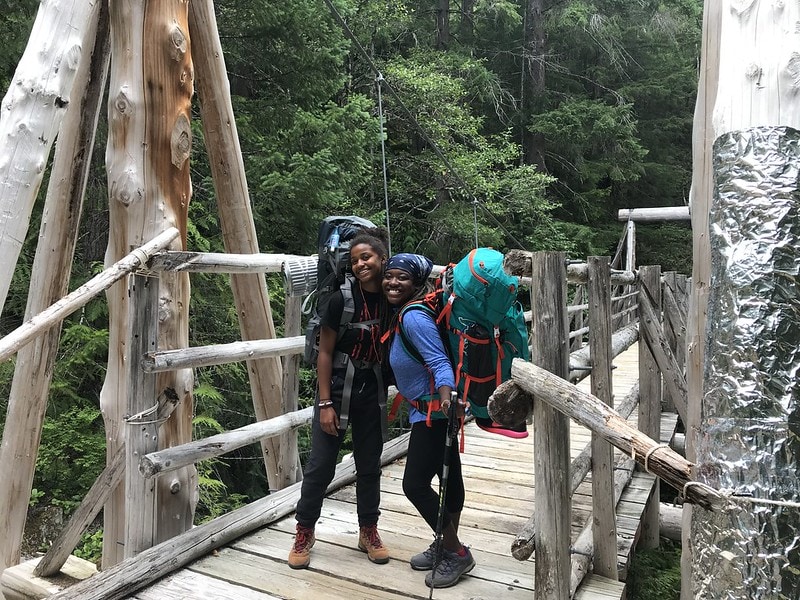 Big City Mountaineers African-American kids on backpacking trip