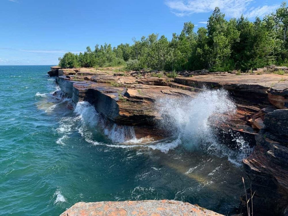 Devils Island shoreline in Apostle Islands National Lakeshore, Wisconsin - Credit NPS