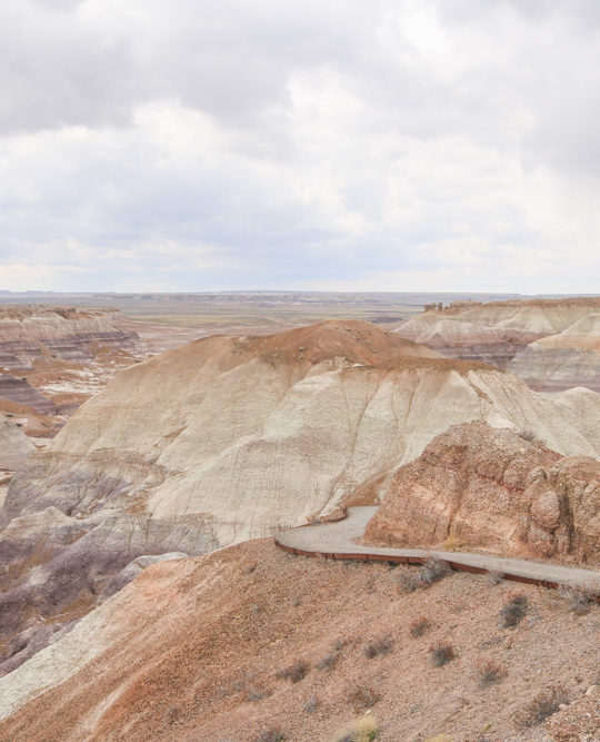 Hiker in the Blue Mesa, Petrified Forest National Park