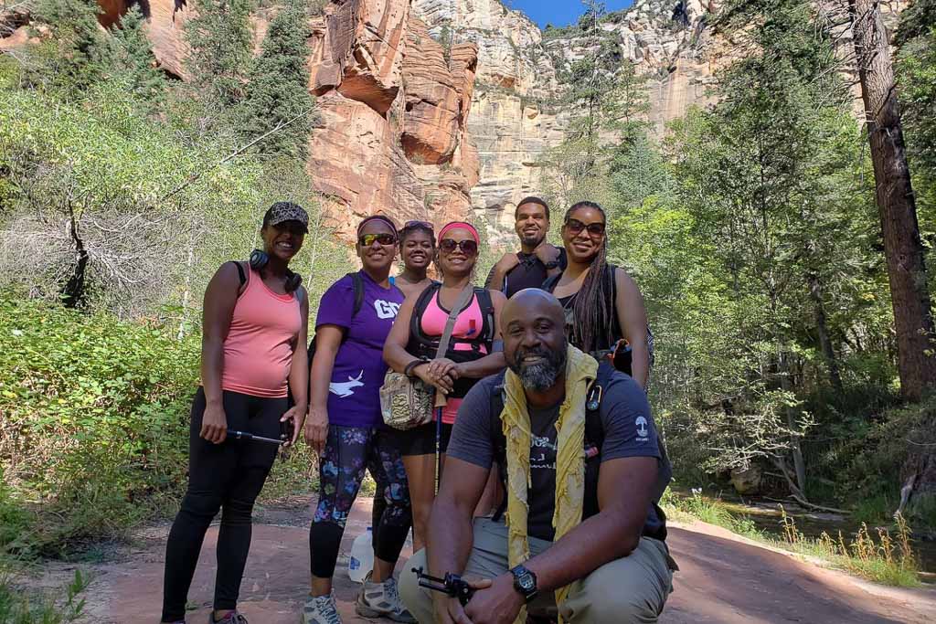 Outdoor Afro group of hikers