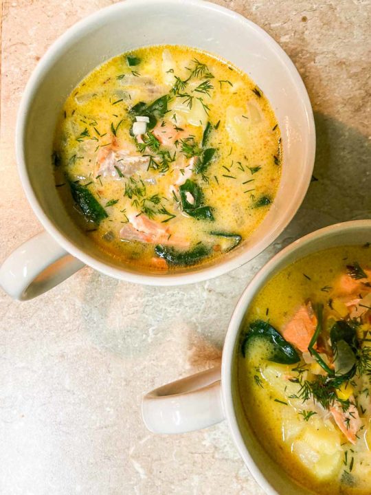 Salmon potato chowder recipe