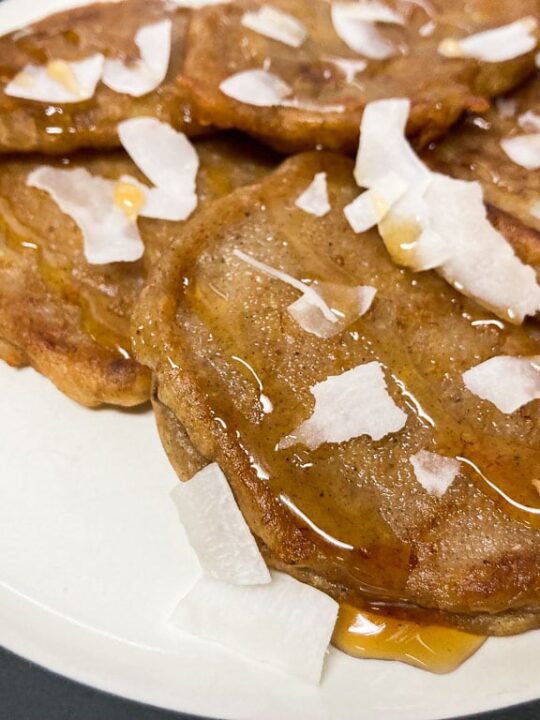 Virgin Islands banana fritters recipe with coconut and honey