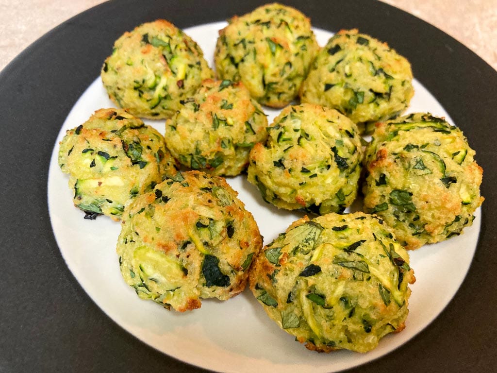 Baked zucchini squash balls recipe inspired by Cuyahoga Valley National Park