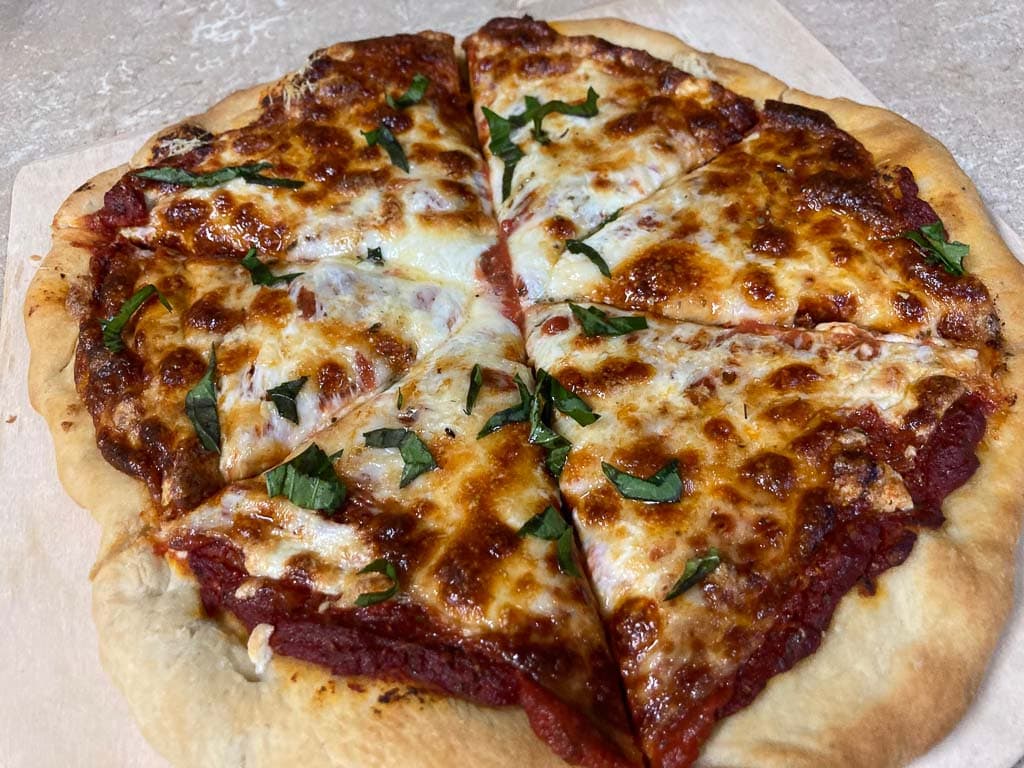 Homemade three cheese pizza recipe inspired by Cuyahoga Valley National Park in Ohio