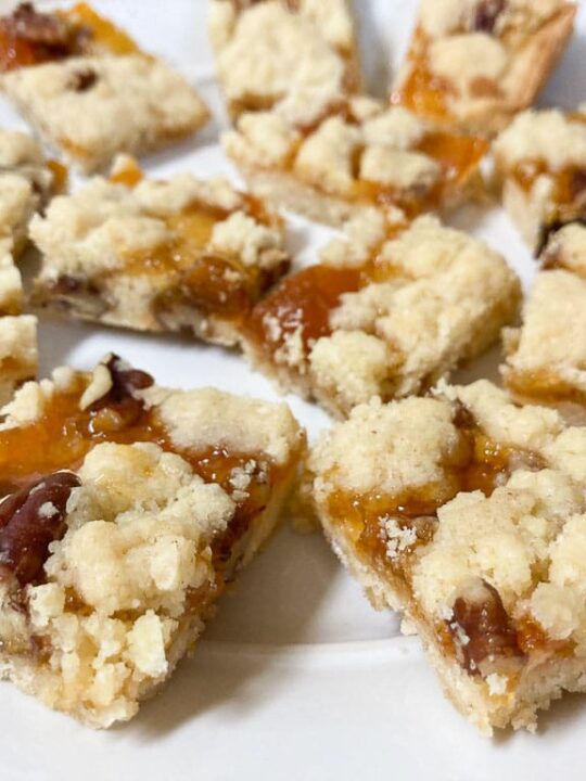 Apricot crumble bars recipe inspired by the orchards of Capitol Reef National Park