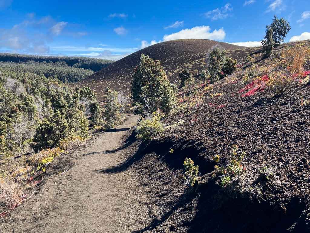 Puʻupuaʻi Cinder Cone on Uēaloha (Byron Ledge) Trail, Hawai‘i Volcanoes National Park, Hawaii