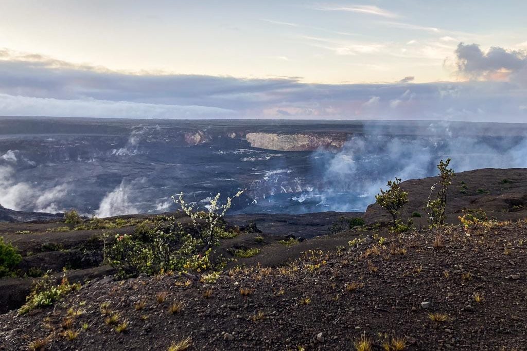 Uēkahuna Overlook on Crater Rim Drive in Hawai'i Volcanoes National Park, Hawaii
