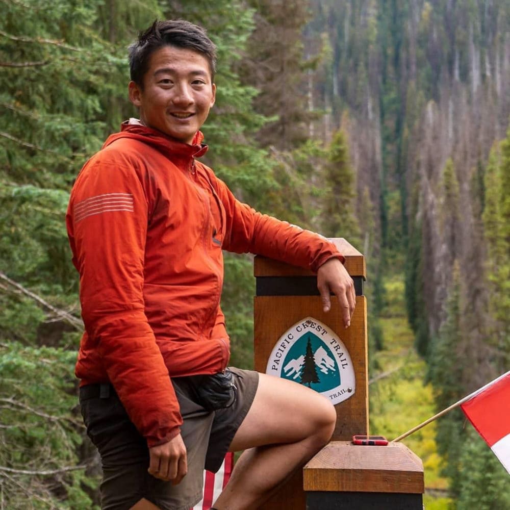 Outdoor Asian hiker