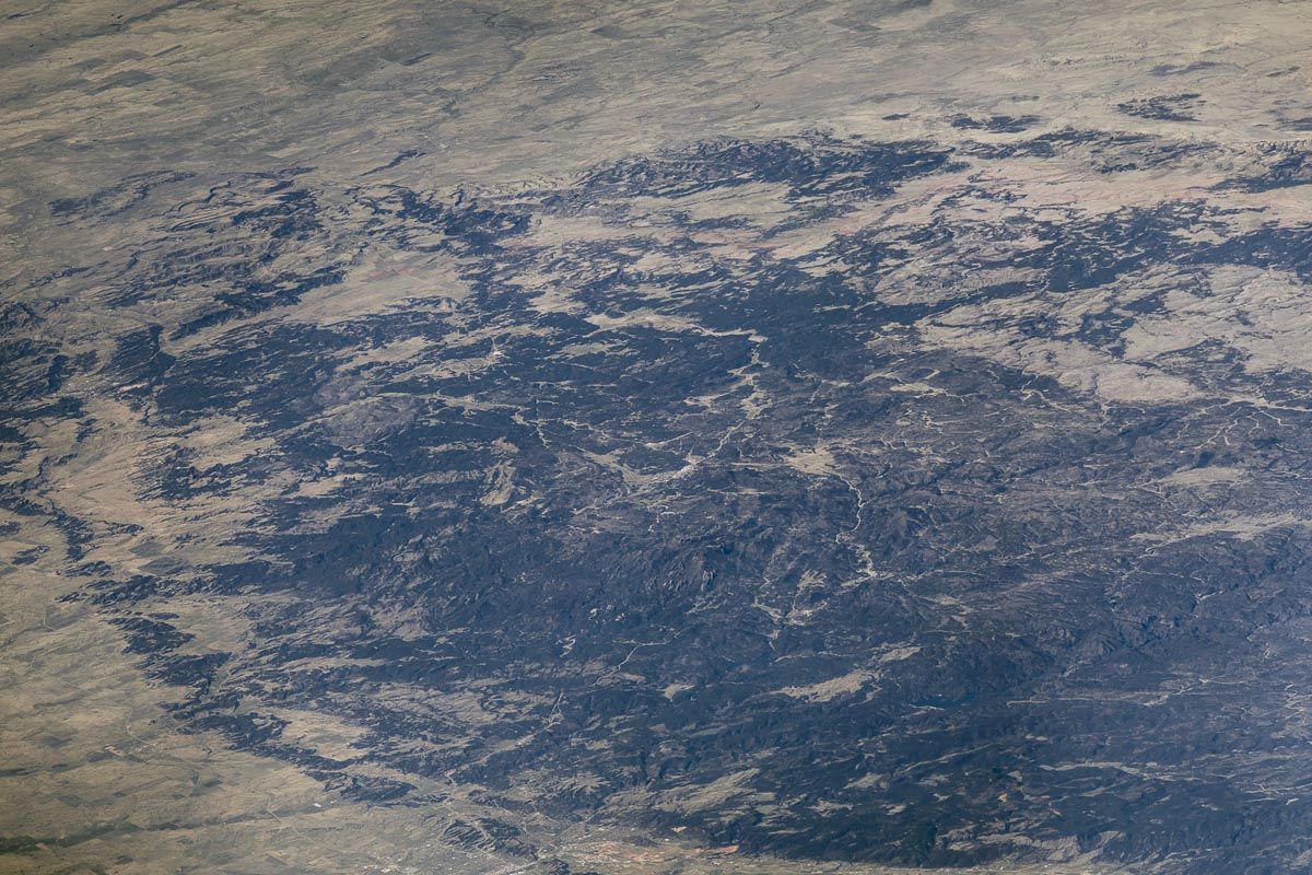 Black Hills and Wind Cave National Park seen from space - Credit NASA Jeff Williams
