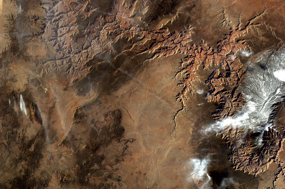 Grand Canyon National Park seen from space - Credit NASA