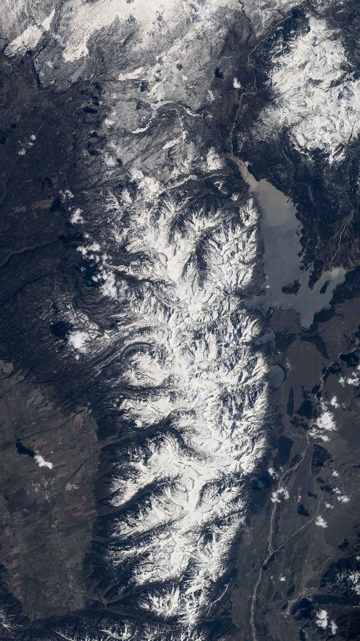 Grand Teton National Park seen from space - Credit NASA Jeff Williams