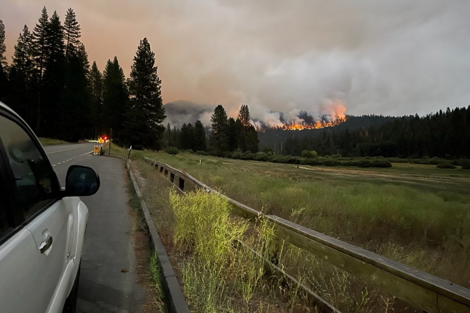 View of the Washburn Fire near Mariposa Grove in Yosemite National Park - Credit NPS Yosemite Fire and Aviation