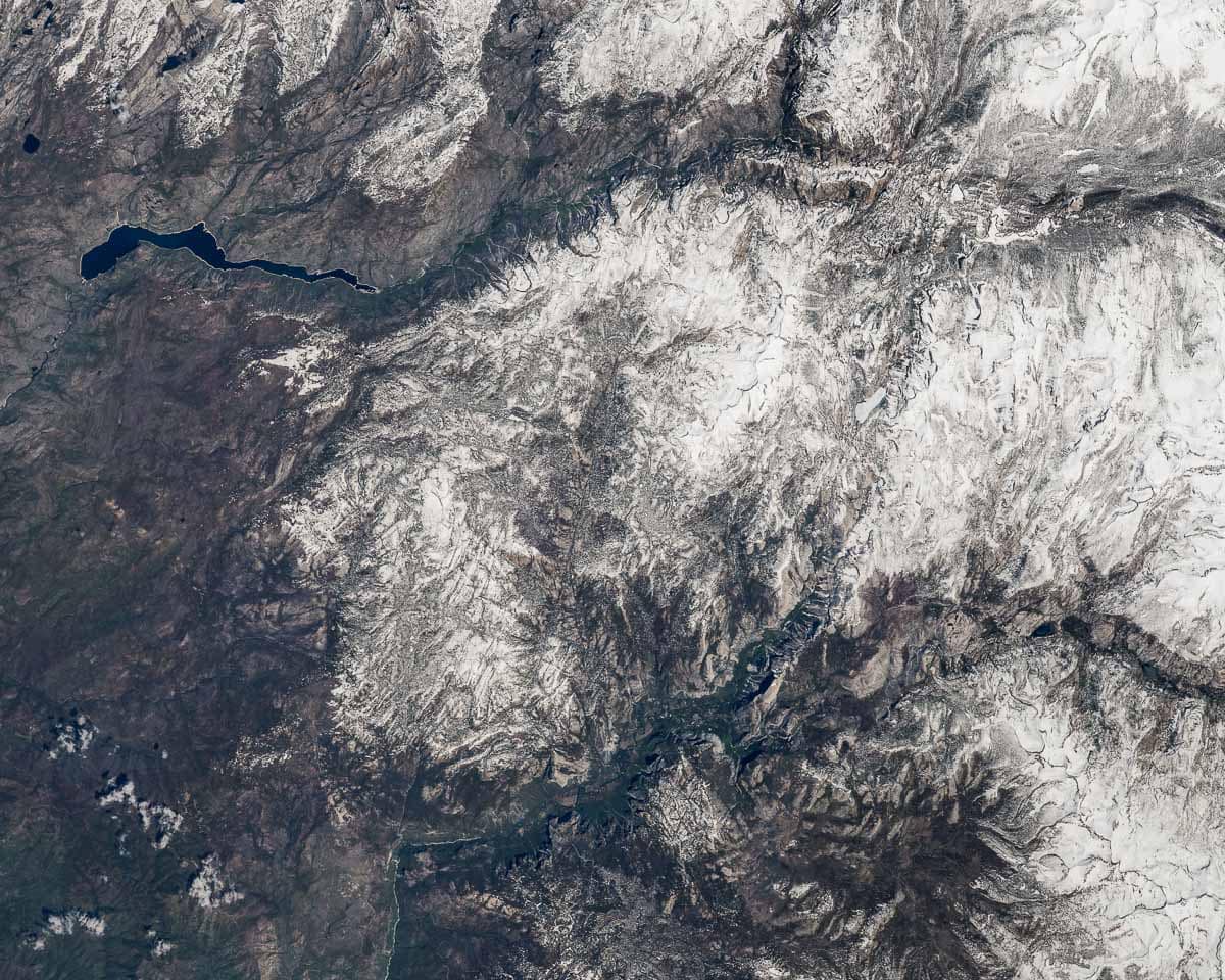 Yosemite National Park seen from space - Credit NASA Jeff Williams