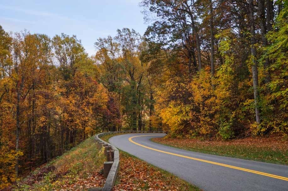 Blue Ridge Parkway in Virginia in Fall