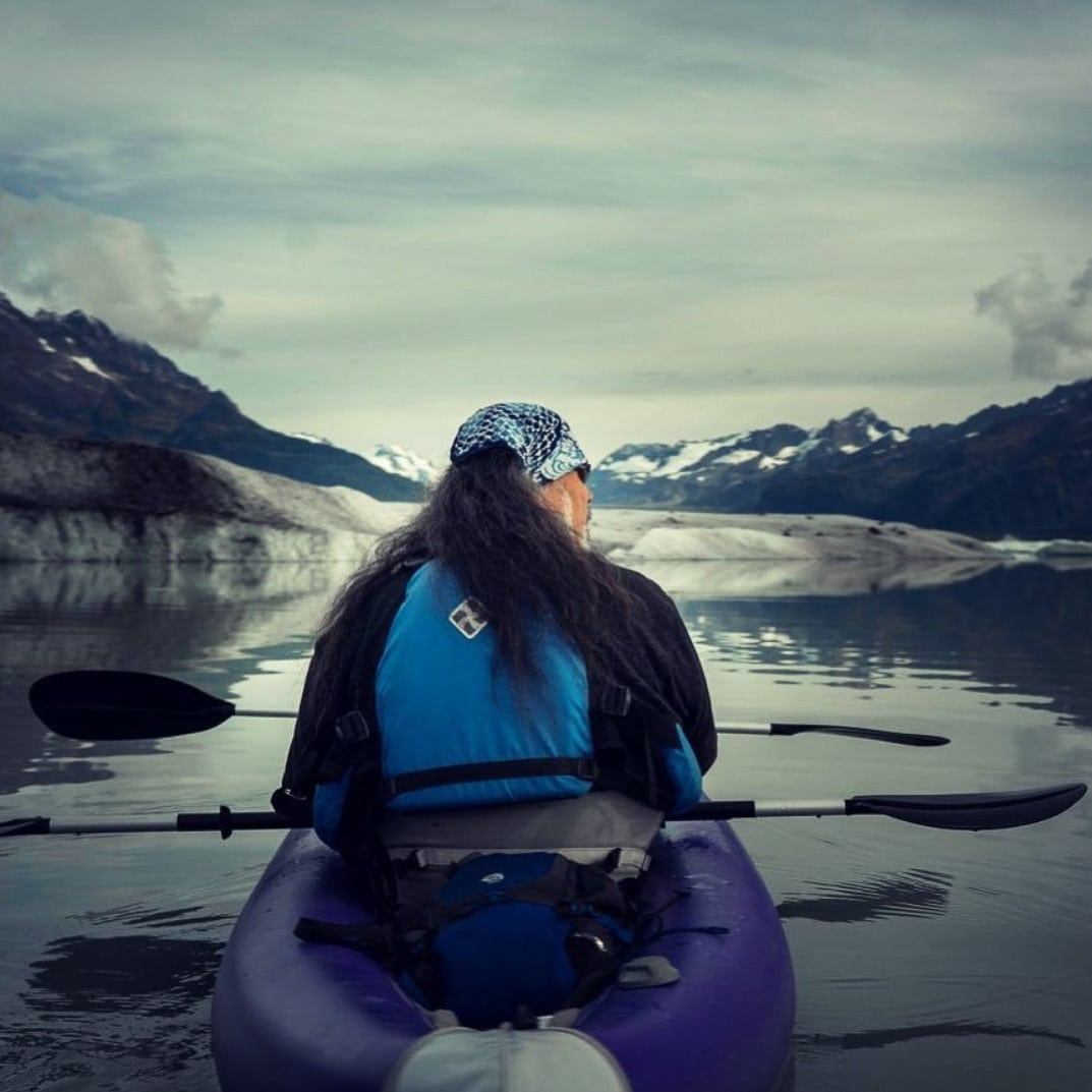 Native Alaskan kayaker