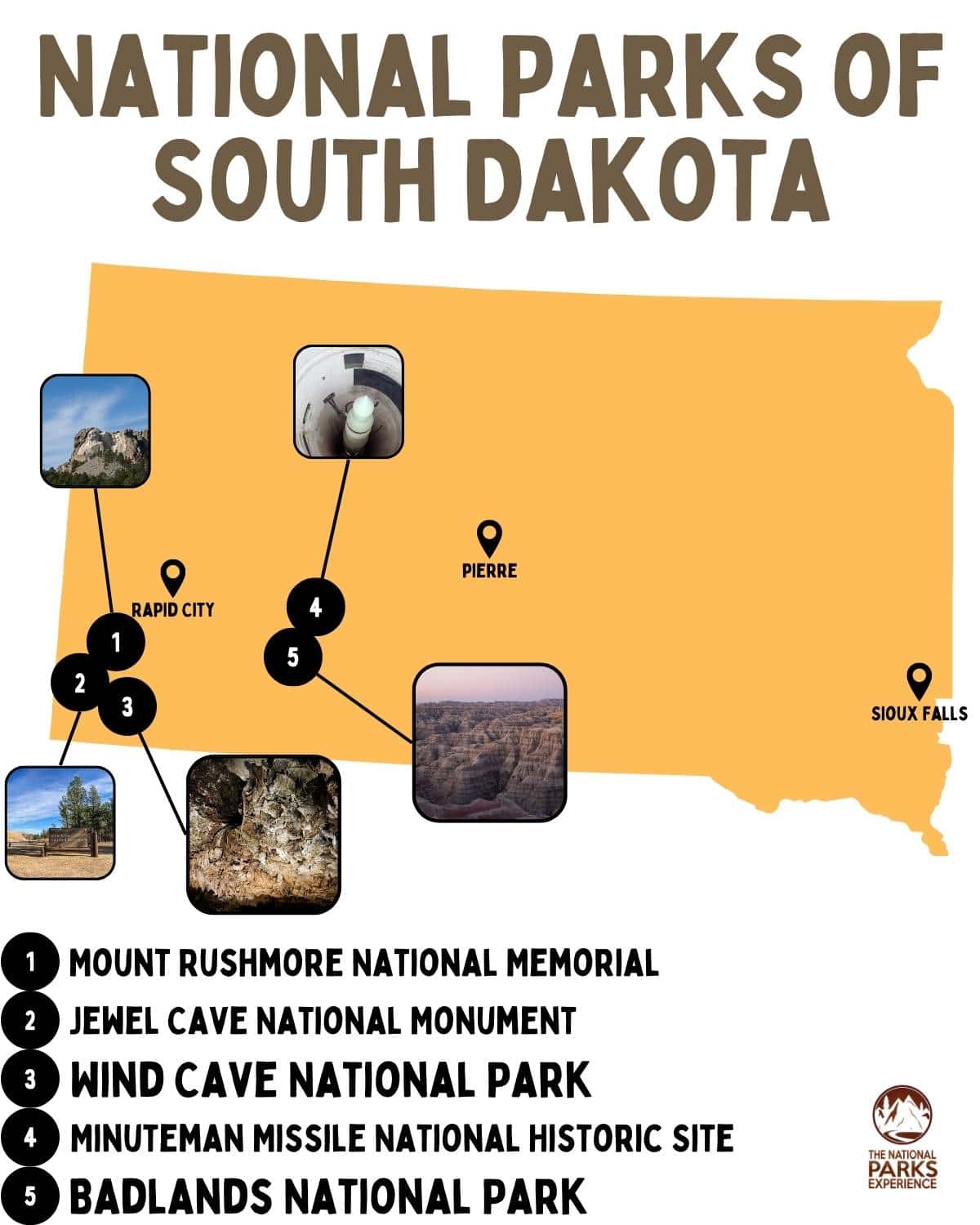 Map of National Parks in South Dakota