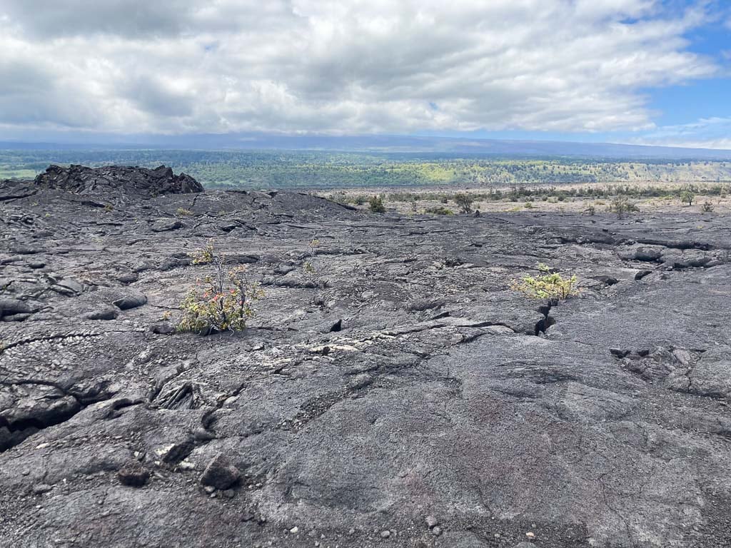 Maunaiki Trail landscape in the Kaʻū Desert, Hawai‘i Volcanoes National Park, Hawaii