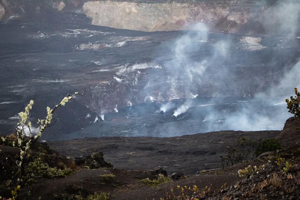 Uēkahuna Overlook lava on Crater Rim Drive in Hawai'i Volcanoes National Park, Hawaii