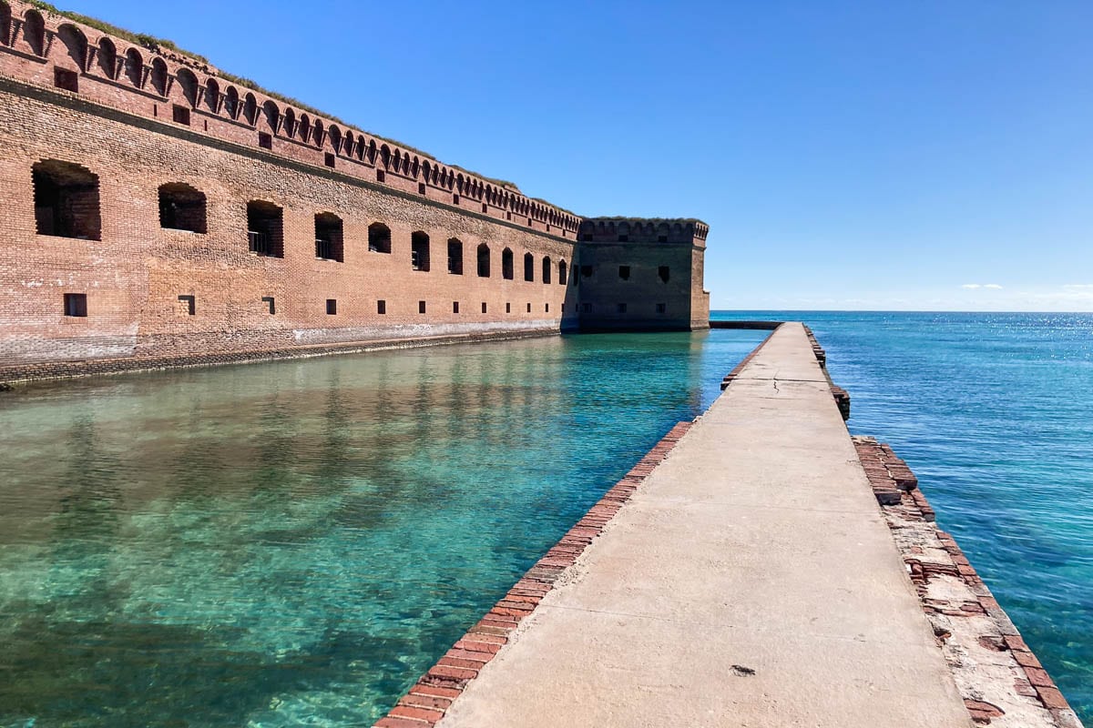 Moat at Fort Jefferson in Dry Tortugas National Park, Florida
