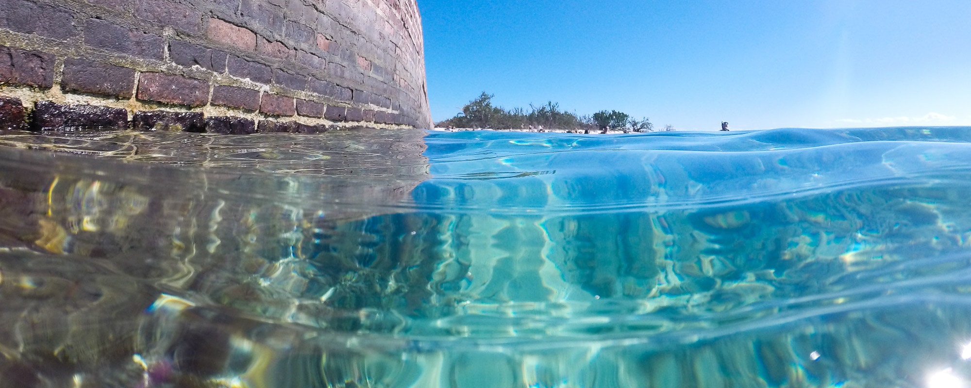 Snorkeling at the Moat of Fort Jefferson in Dry Tortugas National Park, Florida