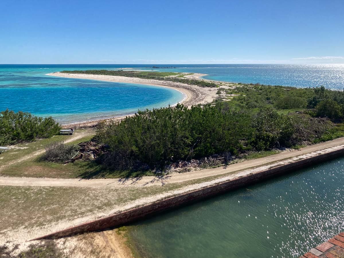 View of Bush Key from Fort Jefferson in Dry Tortugas National Park, Florida