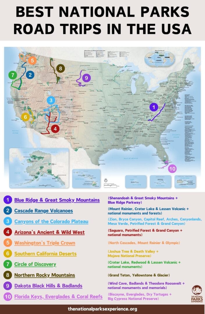 Top 10 Best National Park Road Trips in the USA - The National Parks