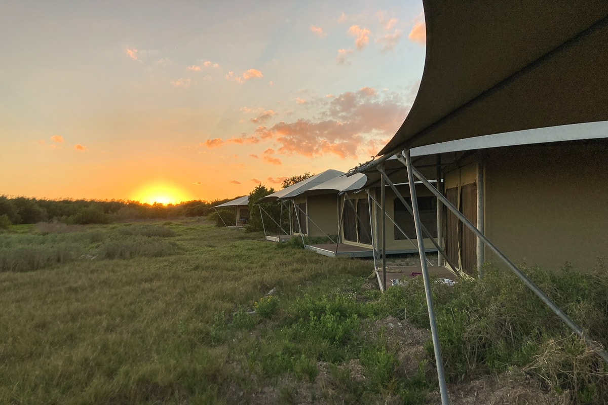 Eco-Tents sunset in Flamingo in Everglades National Park