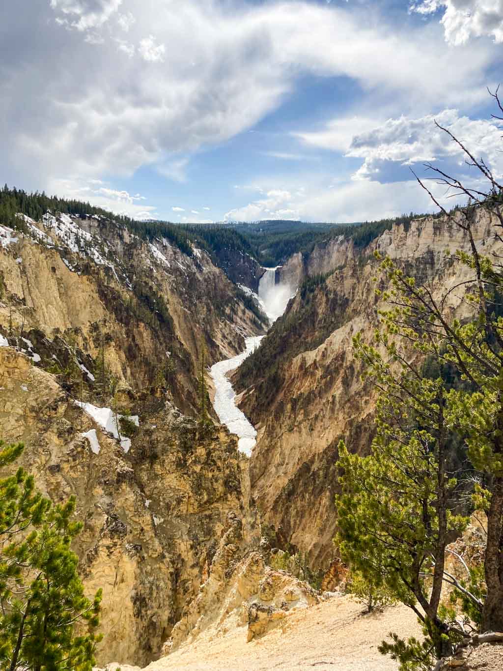 Artists Point views of Lower Falls and Grand Canyon of the Yellowstone, Yellowstone National Park