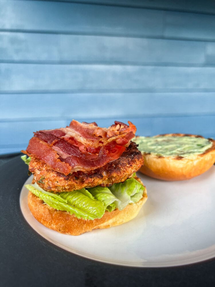 BLT salmon burgers recipe inspired by Olympic National Park