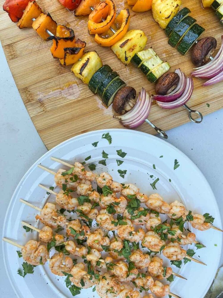 Grilled Gulf shrimp and tropical fruit kabobs inspired by Dry Tortugas National Park, Florida Keys