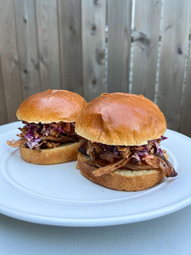 Hickory smoked pulled turkey sandwiches recipe with coleslaw, inspired by Great Smoky Mountains National Park