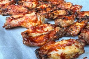 Kentucky Bourbon barbecue chicken wings, inspired by Mammoth Cave National Park