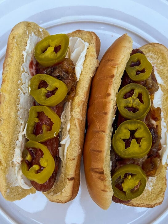 Seattle-style hot dogs recipe inspired by Mount Rainier National Park, Washington