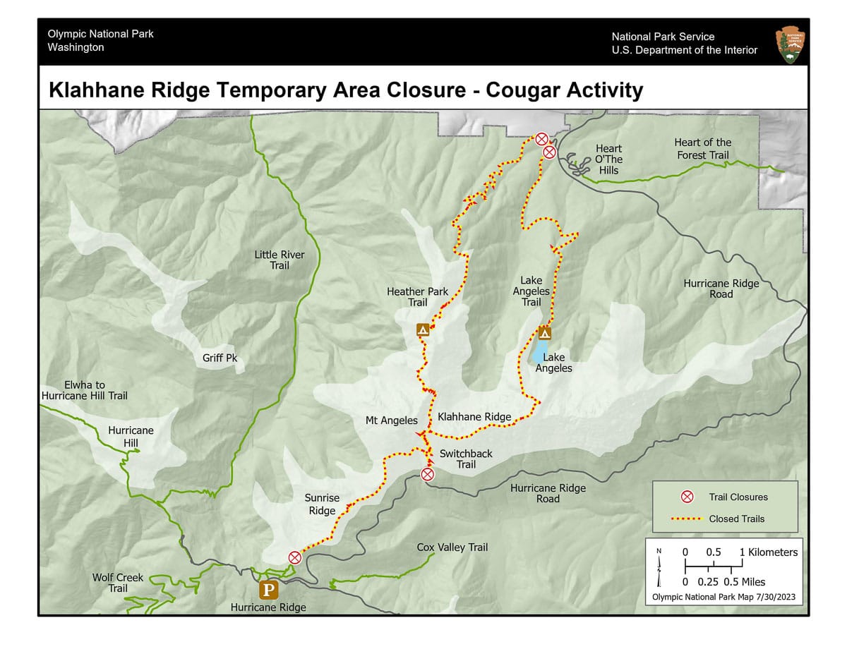 Lake Angeles Area Closure in Olympic National Park Due to Cougar Attack