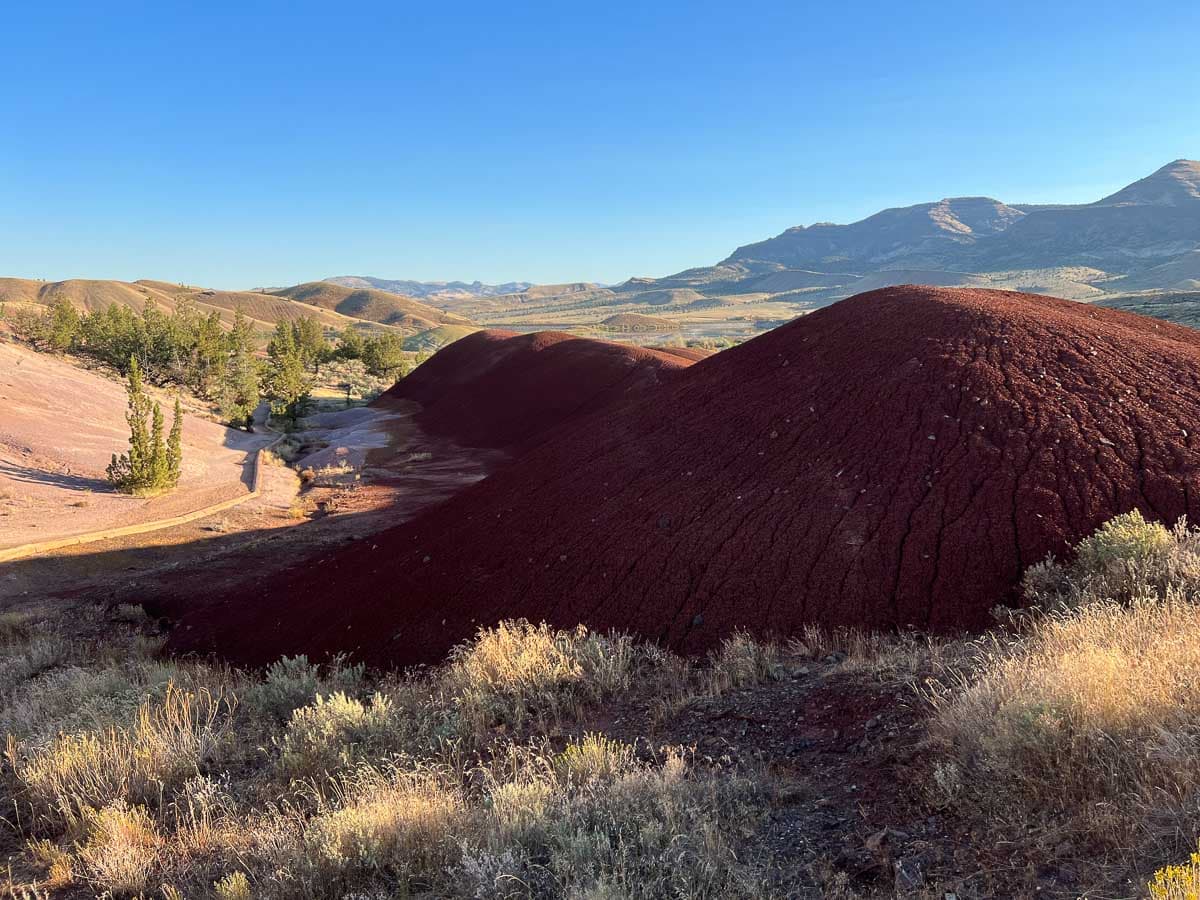 Painted Cove Trail landscape at the Painted Hills Unit, John Day Fossil Beds National Monument