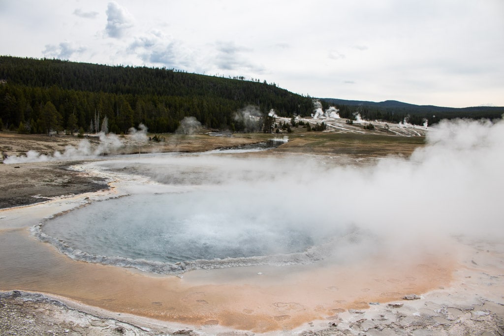 Crested Pool in the Upper Geyser Basin of Yellowstone National Park