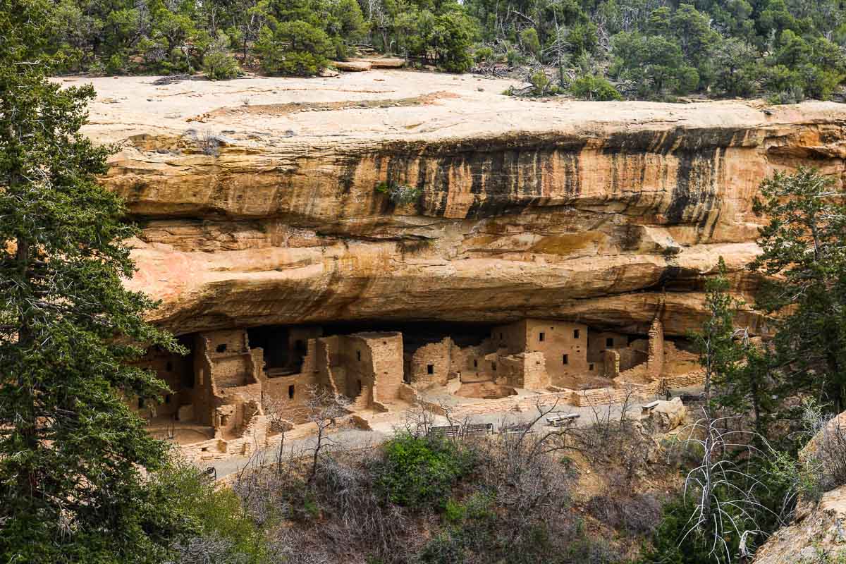 Spruce Tree House cliff dwellings in Mesa Verde National Park