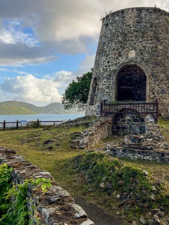 Windmill ruins at Annaberg Sugar Mill in Virgin Islands National Park