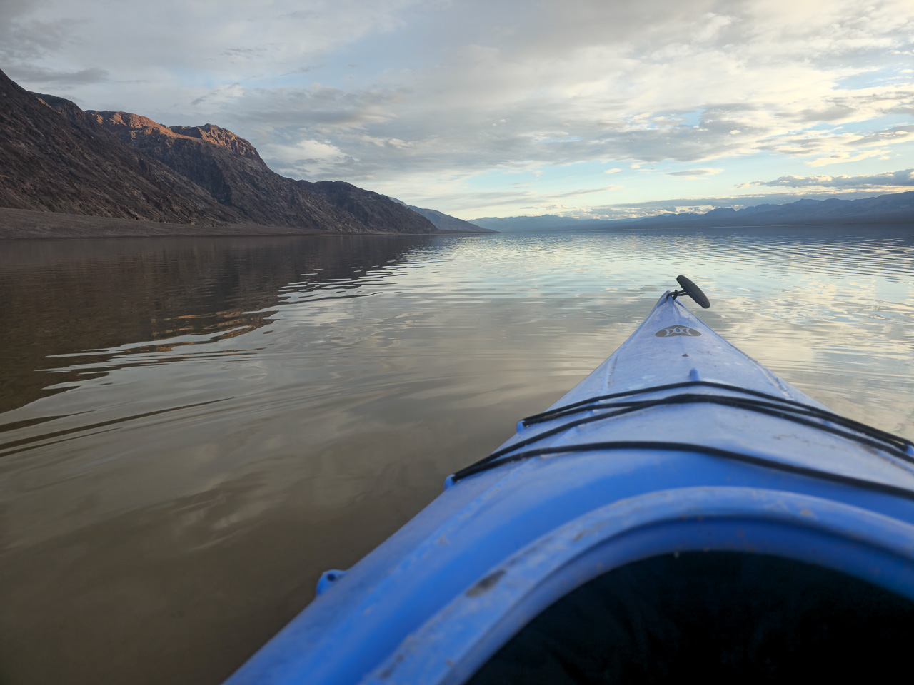 Kayaking on Lake Manly in Death Valley National Park - Image credit NPS Michael Kohler